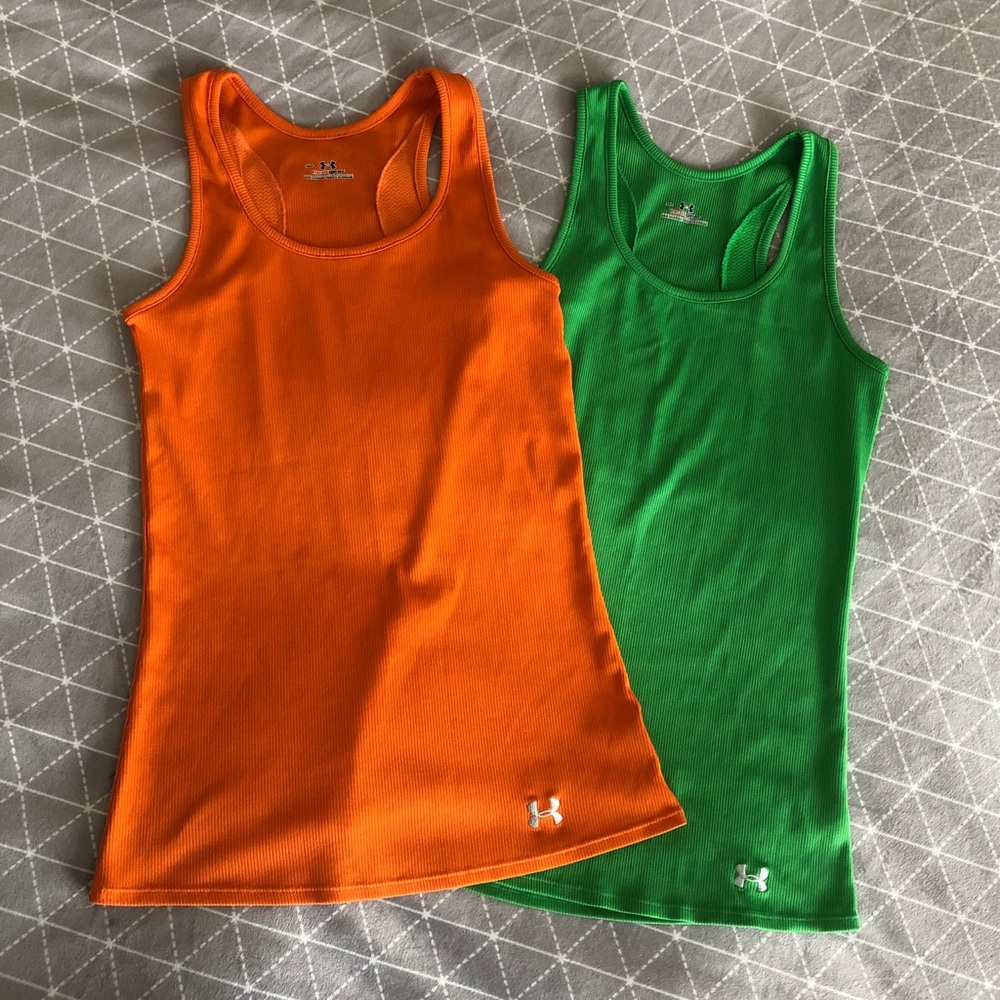 Green & Orange UNDER ARMOUR Racerback Tanks